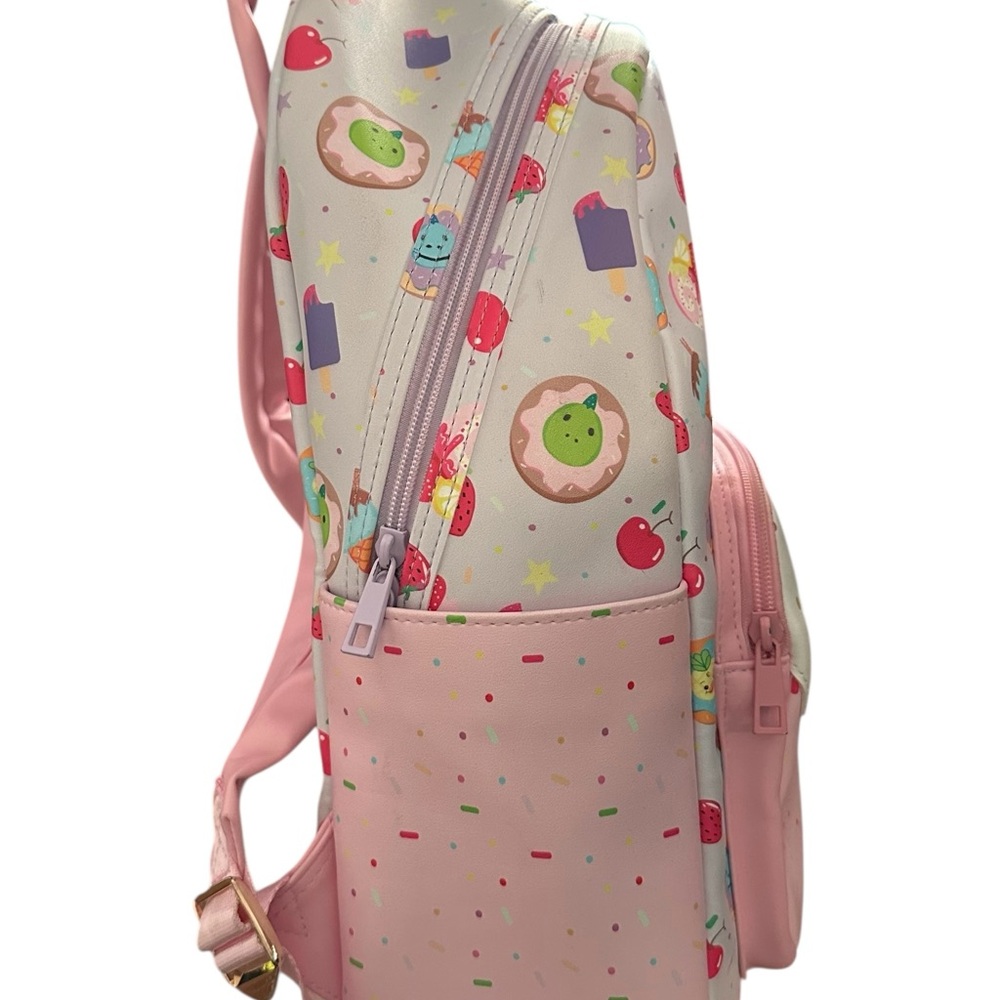 ME Makeover Essentials Cream and Pink Kids ice‎ Cream Donuts Sprinkles Backpack - Picture 9 of 12